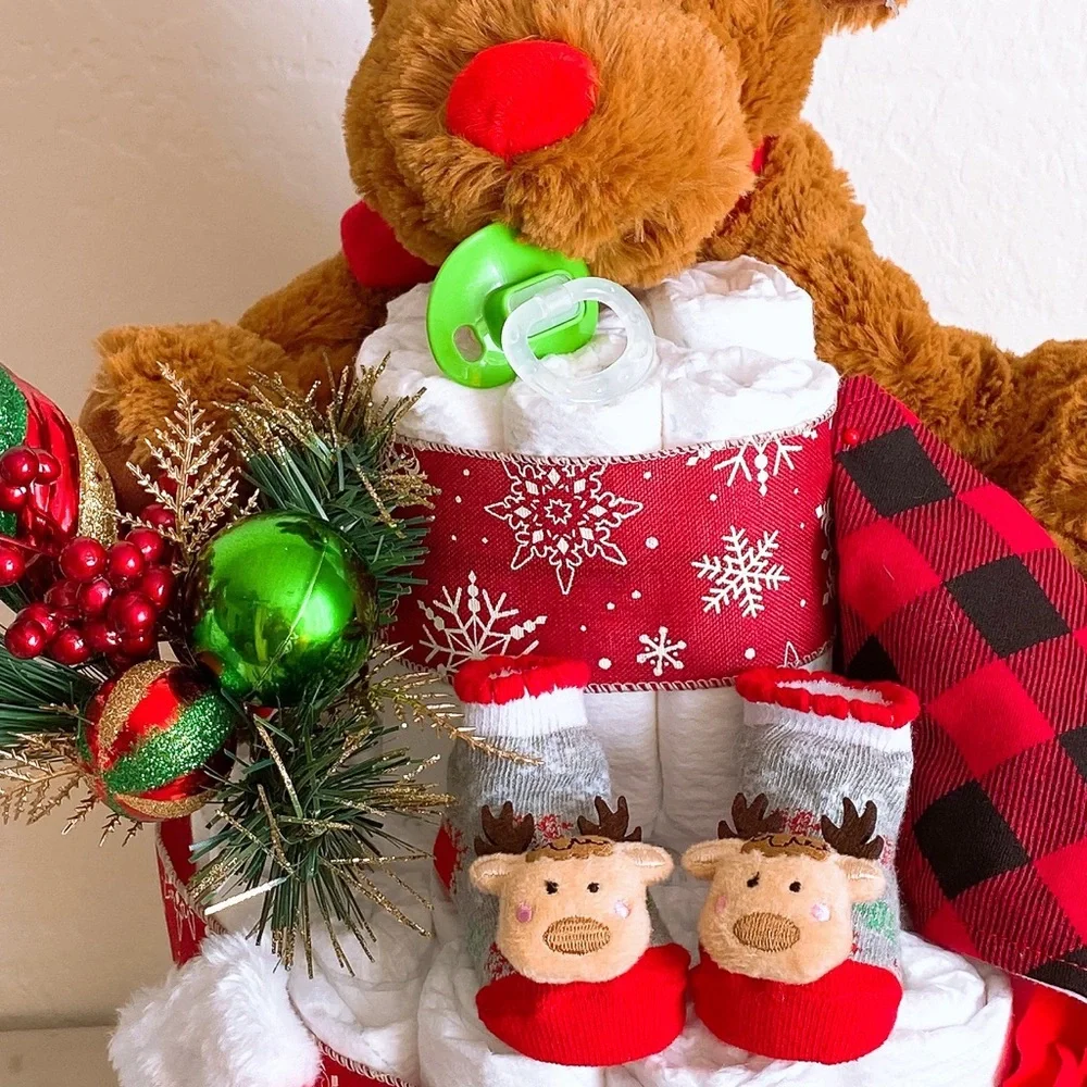 Christmas Diaper Cake